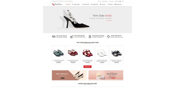 Theme WordPress Flatsome bán giày nữ