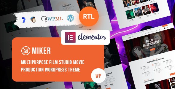 Miker Movie and Film Studio WordPress Theme